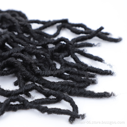 faux locs crochet extension goddess locs braids black color natural style twist braids